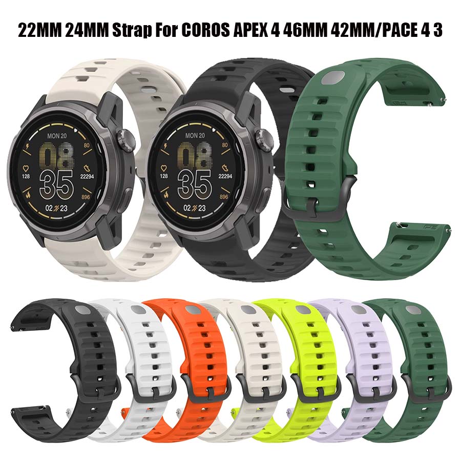 For COROS APEX 4 46mm 42mm Str - đánh giá và giá Silicone Watch Band 22Mm