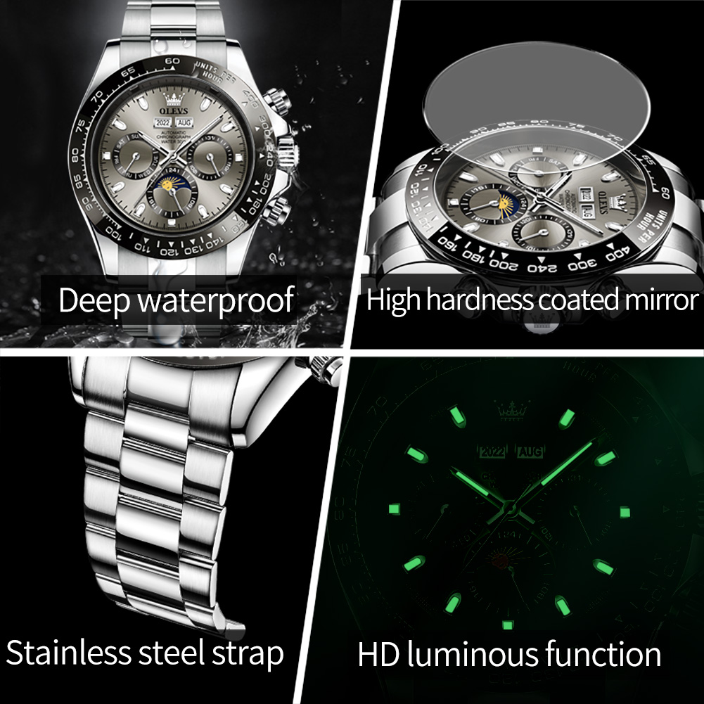 OLEVS Cao Cấp Đồng Hồ Nam Chro - đánh giá và giá Seiko Watch Presage