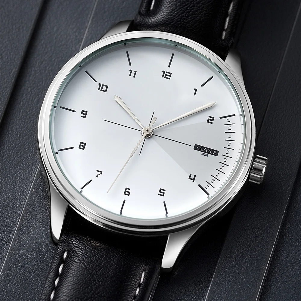 Top Brand YAZOLE Quartz Watche - đánh giá và giá Leather Watch Band Men